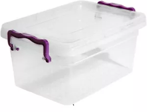 2L/3L/10L/15L/20L Klar Aufbewahrungsbox Mehrzweckbehälter Kunststoff mit Clipdeckel - Bild 1 von 10
