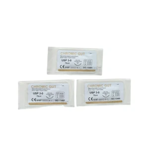 50-Pcs Practise Sutures GUT Synthetic Suture 3/0 Twisted Student Needle Training - Picture 1 of 3