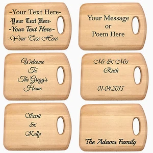 PERSONALISED Engraved Retangle Wood Chopping Cutting Board / Wooden Cheeseboard - Picture 1 of 8