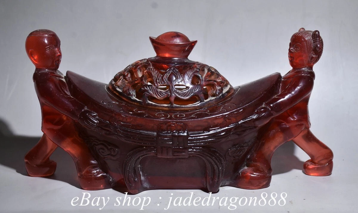 琥珀主要中国古董香炉| eBay