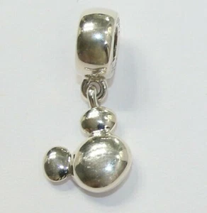 Authentic Pandora Charm DISNEY Solid Mickey Icon Sterling Silver Dangle 791434 - Picture 1 of 4