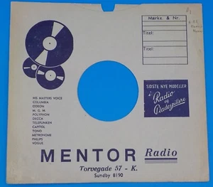 Denmark, Torvegade "Mentor Radio" 78 Record Sleeve BX1 - Picture 1 of 2