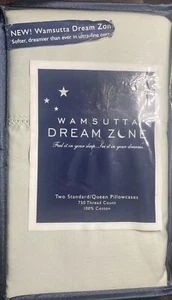 Wamsutta Dream Zone 2 Standard Pillowcases 750 TC 100% Cotton Aqua - Picture 1 of 2