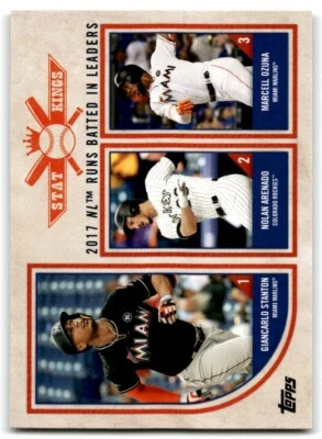 2018 TOPPS BIG LEAGUE GIANCARLO STANTON/NOLAN ARENADO/MARCELL OZUNA MIAMI - Image 1 of 2