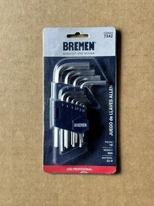 Bremen 7 Piece Metric Allen Wrench Set Short… New - Picture 1 of 2