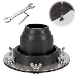 Tent Stove Jack Firewood Stove Heat Resistant Chimney Vent Pipe Roofing Flashing - Picture 1 of 11