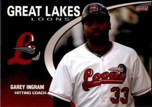 2008 Great Lakes Loons Choice #30 Garey Ingram Hitting Coach Columbus Georgia GA