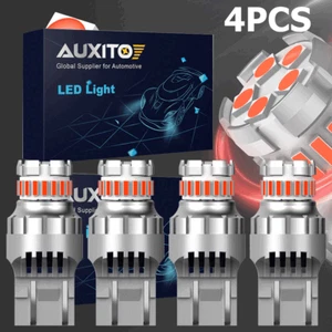 AUXITO 3157 3156 4057 3057 3457 LED Brake Tail Stop Red Light Bulb Error Free 4X - Picture 1 of 12