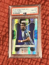 2018 Panini Prizm World Cup Soccer Paul Pogba Hyper Prizm Card PSA 10 (Pop 2)