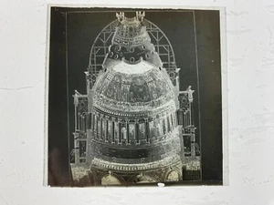 ST PAUL'S CATHEDRAL DOME, London - Vintage 3 x 3 Inch NEGATIVE PHOTO PLATE - Picture 1 of 1