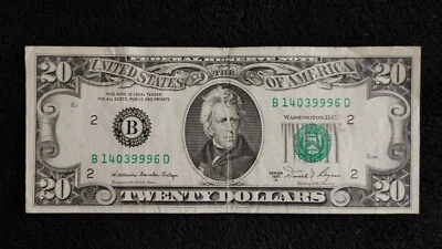 Rare Collectible 1981 series 20 dollar bill D Series New York - Image 1 of 2