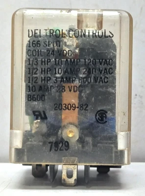 Deltrol Controls 20309-82 Relay 166 SPDT  Coil 24 VDC - Image 1 of 4