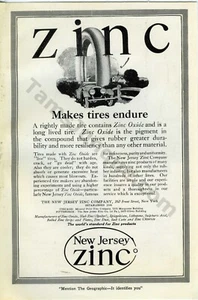 1920 New Jersey Zinc Company pneumatici ossido STAMPA ANNUNCIO oltre 100 anni! (3210) - Foto 1 di 1