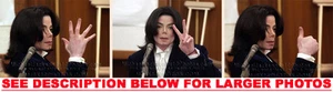 MICHAEL JACKSON 2005 COURTROOM ANTICS 3xRARE8x10 PHOTOS - Bild 1 von 1