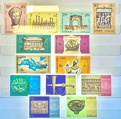 LEBANON AIRMAIL 1966-69 AIRMAIL Lot Of 3 Full Sets ALL MNH ( Except 1 Value MH)+ - Image 1 of 4