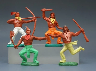 Charbens Swoppet-type Indians with Early Bases #2 - Plastic 1/32 scale Figures - Image 1 of 2