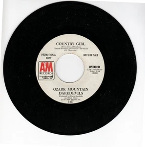 OZARK MOUNTAIN DAREDEVILS: Country Girl A&M 7" Single 45 RPM Promo 1973 - Foto 1 di 2