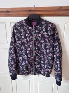 Joules Blouson Jacke Navy mit rosa Blumen Größe 8 - Bild 1 von 5