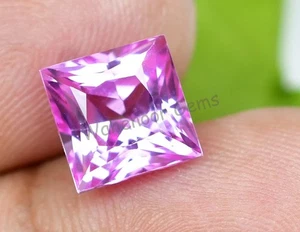 4.65 Ct Natural Pink Kunzite Princess Cut  VVS Stunning Certified Loose Gemstone - Picture 1 of 8