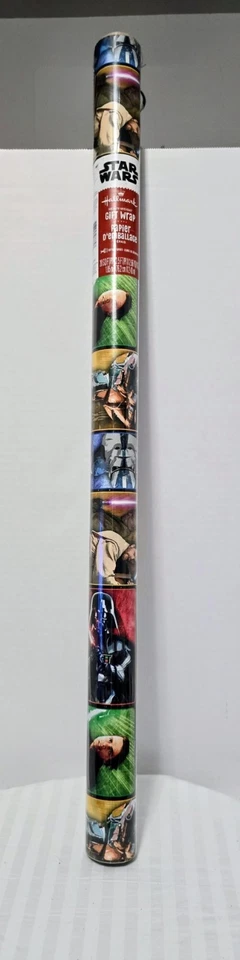 Star Wars Hallmark Gift Wrap Paper MIX of Characters 20 Sq ft Roll Year Unknown  - Image 1 of 4