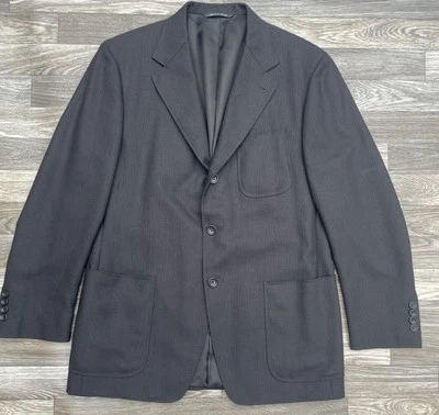 CANALI Proposta Men’s Blazer Sport Coat Black Textured 40R Classic Wool - Image 1 of 4