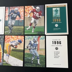 Complete Set 1996 Goal Line Pro Football Hall Of Fame Art Series - Picture 1 of 7