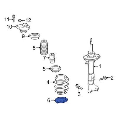 For Mercedes-Benz E400 15-17 Mercedes-Benz Lower Coil Spring Insulator - Изображение 1 из 4