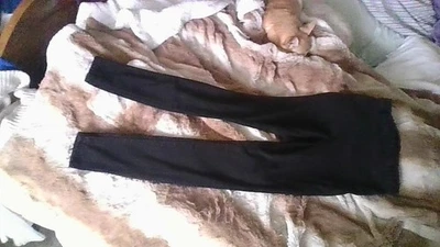 Time and Tru Size XS (0-2) Black Stretch Pants Elastic W Faux Front Poc *Flawed - Image 1 of 4