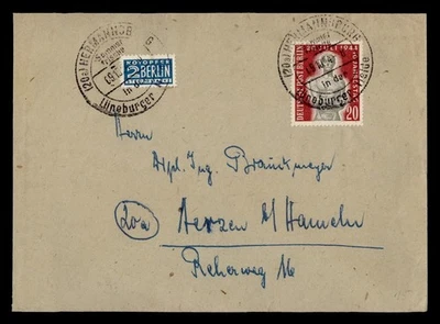 DR WHO 1954 GERMANY HERMANNSBURG SLOGAN CANCEL M57924 - Image 1 of 2