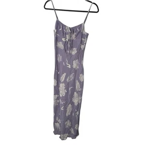Aritzia Wilfred Midi Dress Size 2 Lavender Floral Milkmaid Babydoll - Picture 1 of 6
