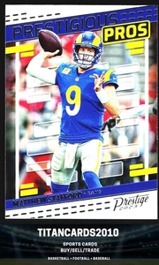 Matthew Stafford 2023 Panini Prestige Prestigious Pro Los Angeles Rams #PP-16 - Foto 1 di 2