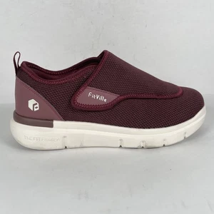 FitVille Damenschuhe Größe 9,5 X-Wide weinrot Mesh bequem orthopädisch Gehen - Bild 1 von 10
