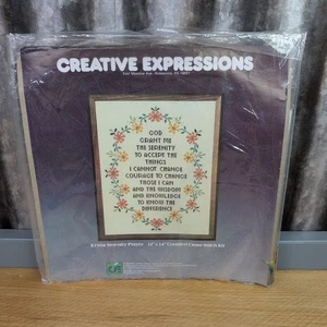 Creative Expressions Serenity Prayer Counted Cross Stitch Embroidery Kit X7104 - Picture 1 of 5