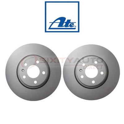 2 pc ATE Front Disc Brake Rotor for 2012-2016 Audi A4 Quattro - Braking Tire ab - Image 1 of 4