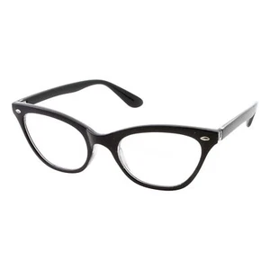 | +5.00 | Black | Womens Strong High Magnification Power Reading Glasses Cat Eye - Picture 1 of 5