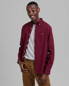 GANT Thunder Red Fitted Comfort Oxford Button Down Shirt 364202 Size M NWT - Picture 1 of 3