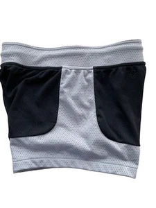 Vtg Betlin Mens M Sports Coach Shorts Wide Band Mesh Black Gray - Picture 1 of 8