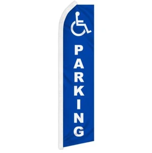 10 x HANDICAPPED PARKING advertising super flag swooper banner business sign ADA - Picture 1 of 10