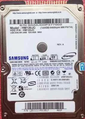 SAMSUNG SPINPOINT 120GB 5400 RPM 2.5" IDE PATA Hard Drive Laptop HDD - HM121HC  - Image 1 of 4