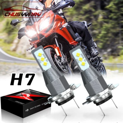 2 bombillas LED H7 6000K para Kawasaki Versys 1000 (2015 2016 2017 2018) Foto 1 de 4