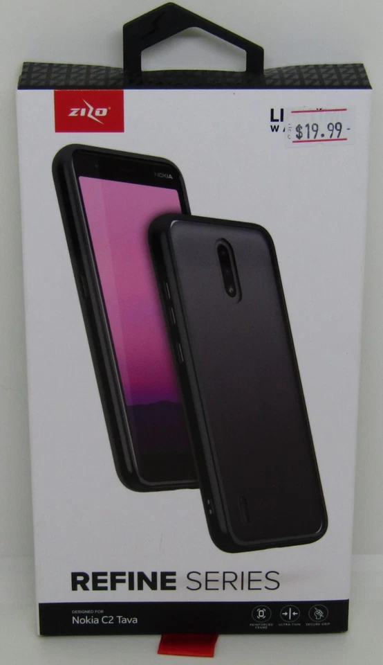 ZIZO Refine 系列黑色透明保护壳 适用于诺基亚 C2 Tava 全新 — 第 1/2 张图片