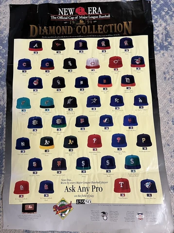 RARE Strike Year New Era 1994 Diamond Collection MLB HAT CAP Poster Baseball Cover