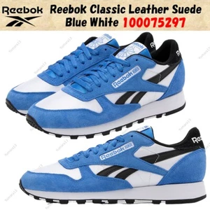 Reebok Classic Leather Gamuza Azul Blanco 100075297 Hombres Talla - Imagen 1 de 11