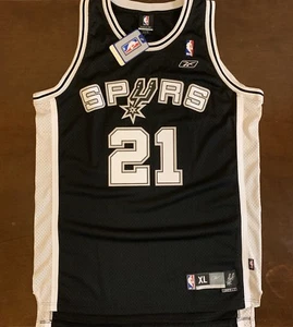 Rare Vintage Reebok NBA San Antonio Spurs Tim Duncan Basketball Jersey - Picture 1 of 8