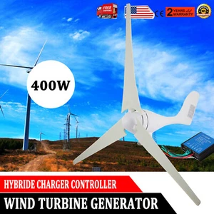 400W Wind Turbine Generator Kit 3 Blades With DC12V Charge Controller Home Power - Picture 1 of 12