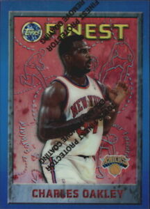 1995-96 Finest Refractors New York Knicks Basketball Card #87 Charles Oakley