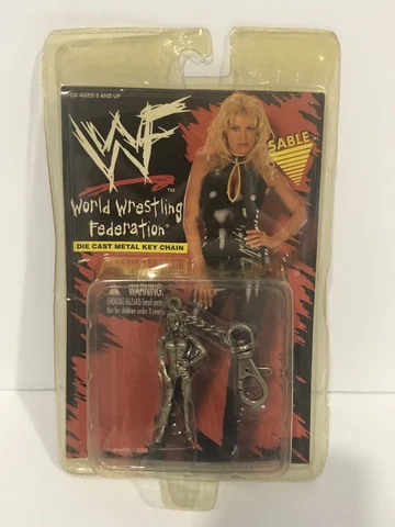 Vintage WWF WWE Sable Die Cast Metal Key Chain Sealed 1998 Cover