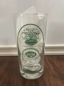 Rare 1968 New York Jets AFL Drinking Glass Championship Year Super Bowl NFL - Picture 1 of 7