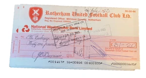 ROTHERHAM ASSEGNO UNITO - PAGAMENTO ALLA SOCIETÀ TELEGRAFICA DI SCAMBIO - 7/04/1983 - Foto 1 di 1