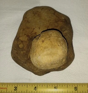 Native American Paleo Indian Artifacts Mortar & Pestle Stone Tools Heavy Patina - Picture 1 of 13